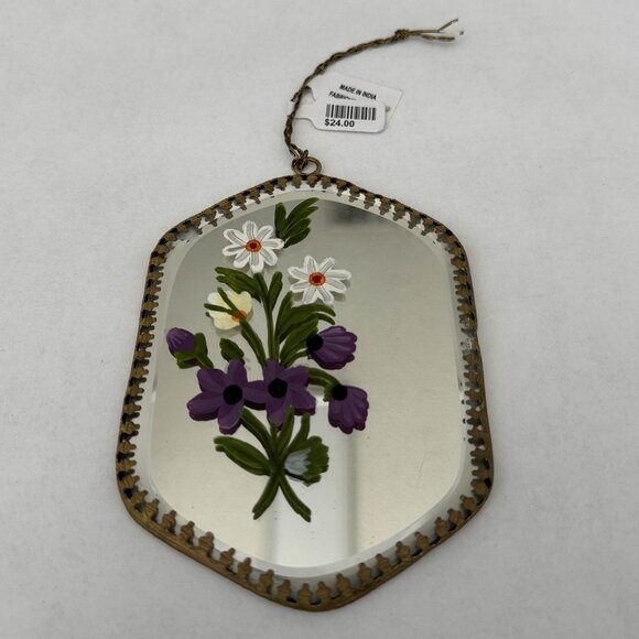 Anthropologie Painted Hanging Mirror Ornament NWT - Picture 3 of 5